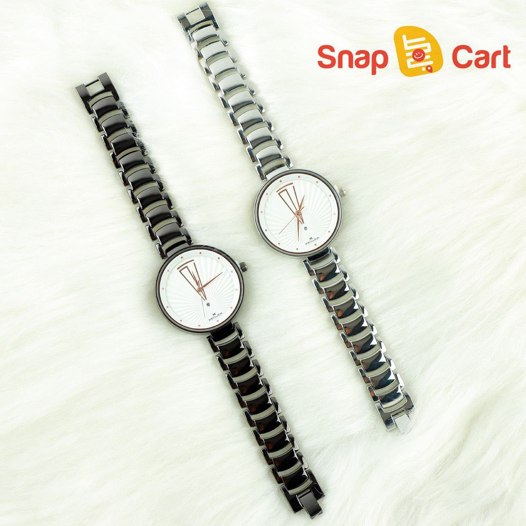 Round Stainless Steel Watch