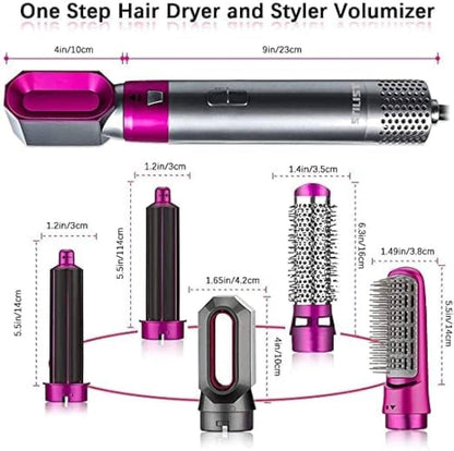 Hair Dryer Comb, Professional 5 in 1 Multifunctional Hair Curly